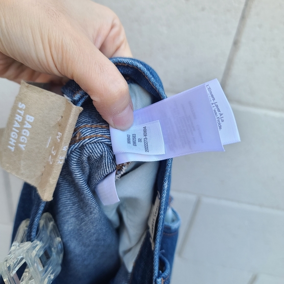 Madewell | Baggy Straight Jeans in Dark Worn Indigo Wash NEW Size 32 Style NH643 - Picture 13 of 13